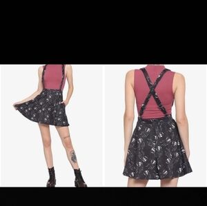 NEW Scream Ghost Face Suspender Skirt SMALL Hot Topic Women's Black